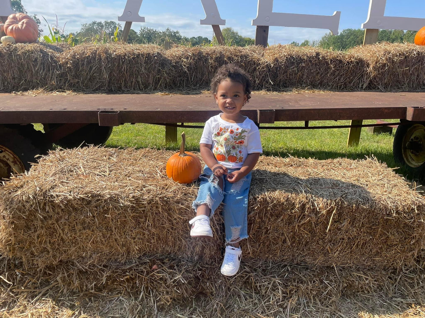 Pumpkin Floral Tee
