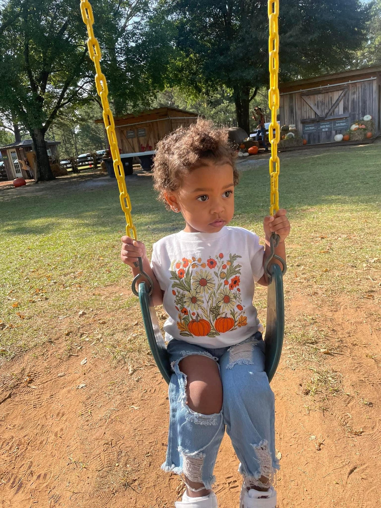 Pumpkin Floral Tee