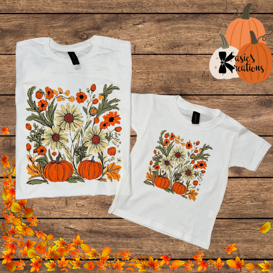Pumpkin Floral Tee