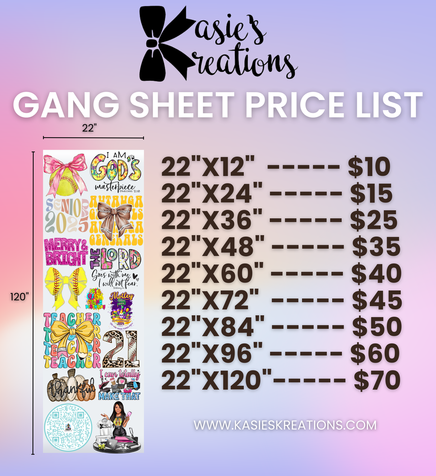 Kreate A Gang Sheet